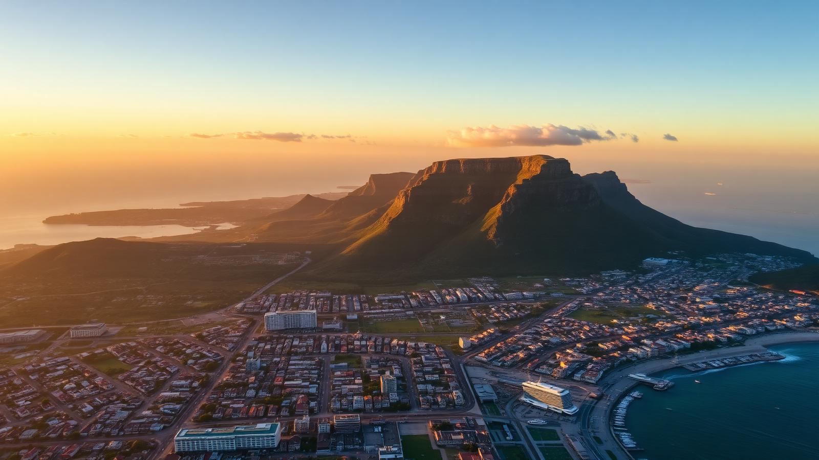 Cape Town cityscape and Table Mountain
